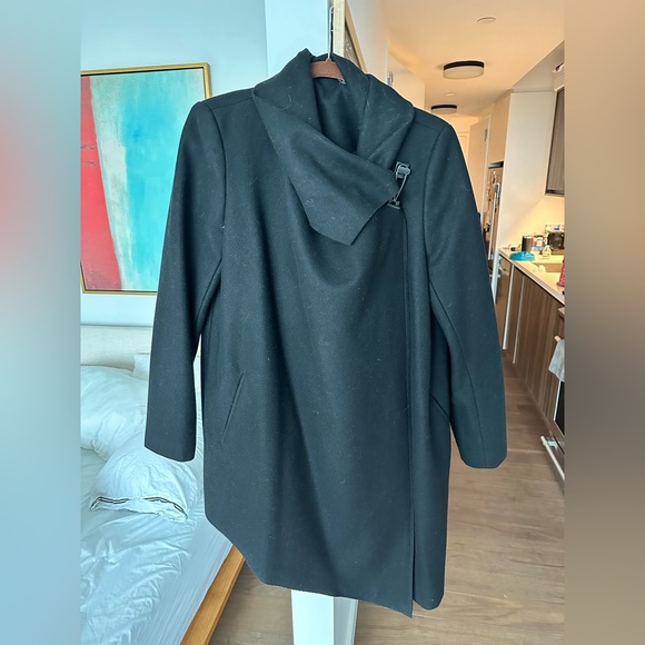 All SAINTS MONUMENT EVE WOOL BLEND COAT BLACK EU 42 US 10